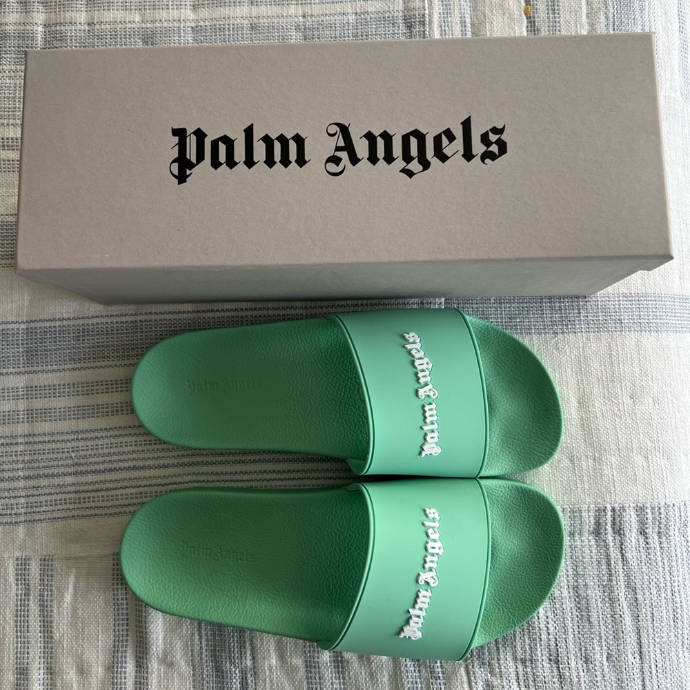 Palm Angels Slides Teal Men’s IT 44